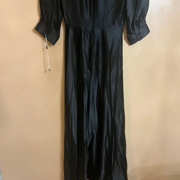 DEITAS 100% Silk Pleated Maxi Dress - Picture 3 of 16